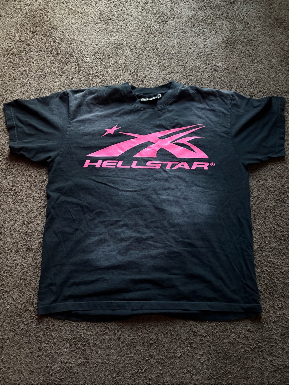 Hellstar Black T-Shirt with Pink Logo